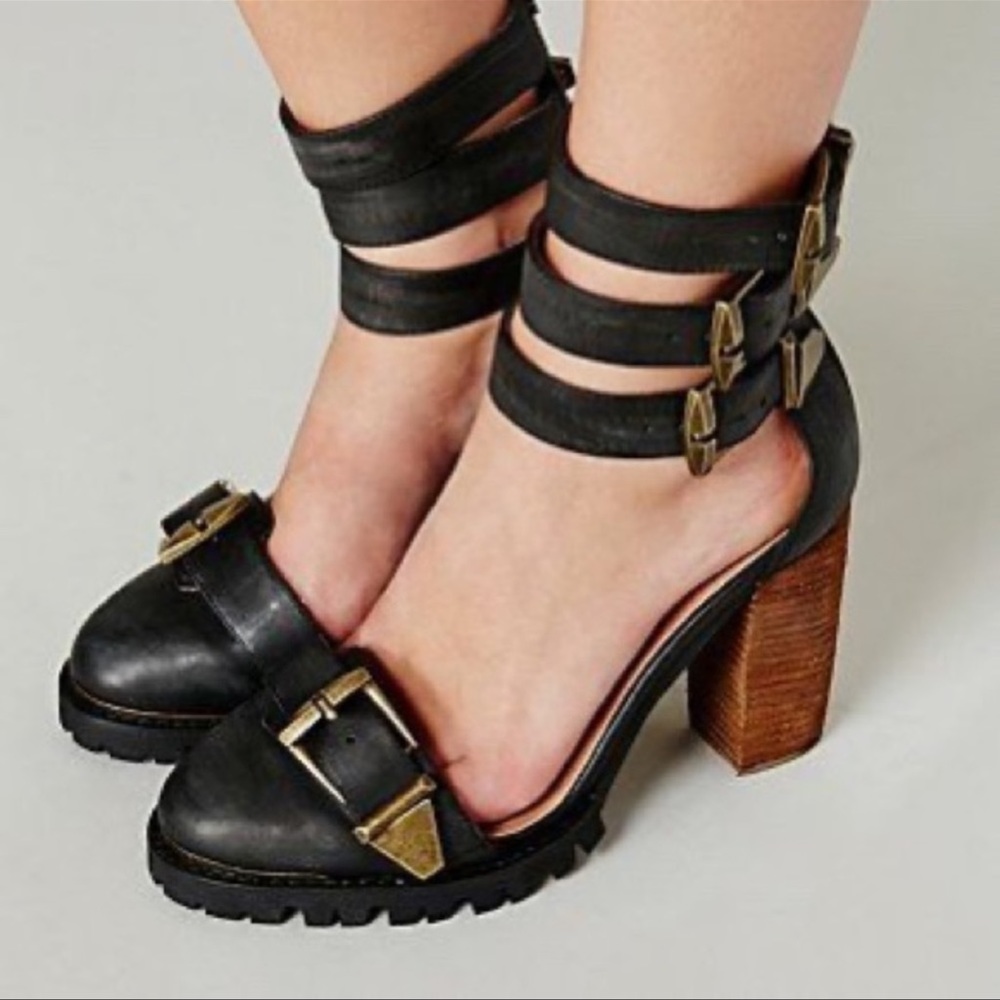NWOT Free People | Jeffrey Campbell Cattelan Ankle Strap Heels